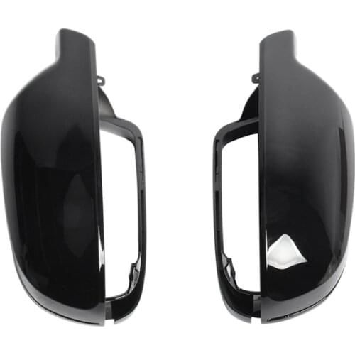 Black Rearview Wing Mirror Cover Cap Left Right Gloss Bright For Audi A4 B8.5 S4 2010-2015 A3 S3 2011-2013 A5 S5 2010-2016 8T085