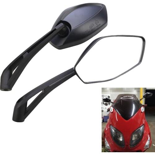 Black Universal Motorcycle Rear View Mirrors Motorbike Scooter ATV Side Mirror For Yamaha YZF R1 R6 R25 MT-07 MT09 FZ1 FZ6 FZ8