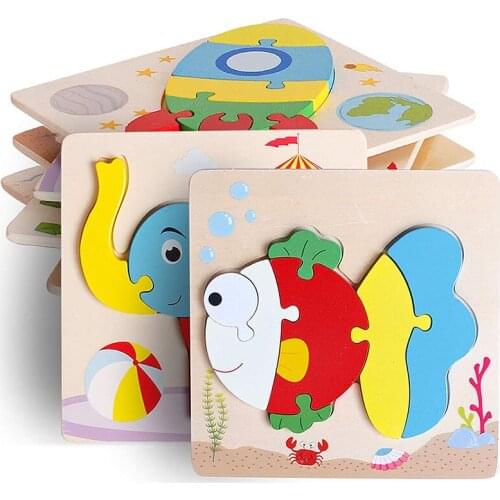 Baby Montessori Toys 3D Puzzle Wooden Educational Toys For Children Montessori Materials Bricks Development Learning Kids Toy