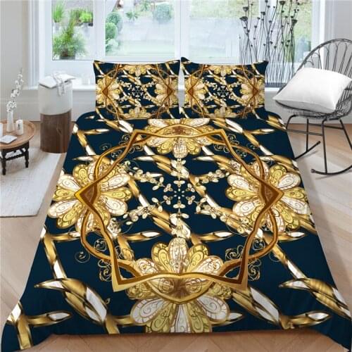 3D Bedding Set European Luxury 2/3 Pcs Comforter Cover Set King Queen Full Double Modern Home Bed Set