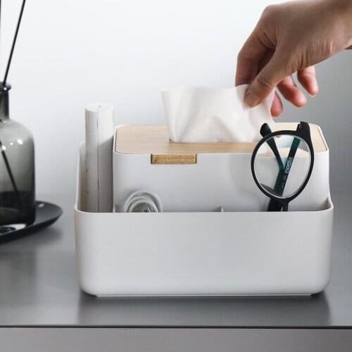 Creative wooden drawers desktop tissue box multi-function storage box Home living room debris consolidation box ZP7161405