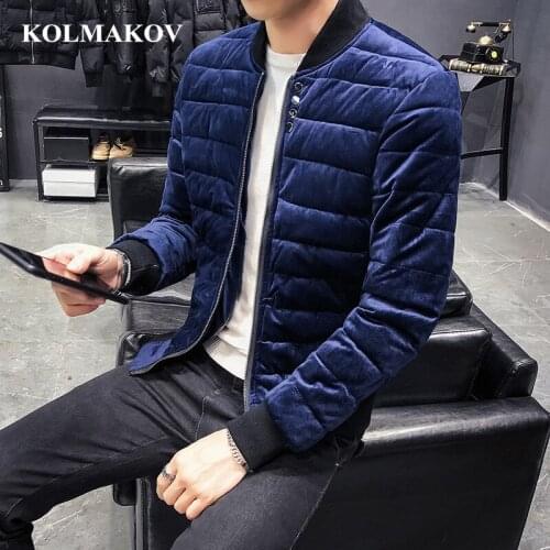 KOLMAKOV Mens Clothing New Arrival Fashion Short Parka Man Winter Bomber Jackets Homme Velvet Short Coats Male Large Size M-5XL