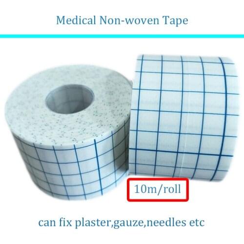 2 Rolls 5cmx10m White Non-woven Tape Adhesive Plaster Breathable Anti-allergic Medical Wound Dressing Fixation Tape