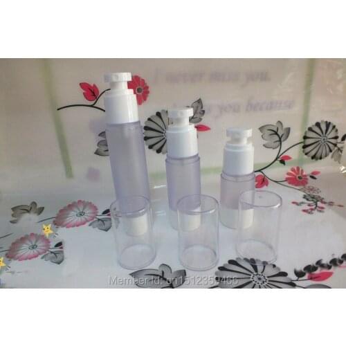 15ML 30ML 50ML Frosted Airless Bottle With Flat Spray Nozzle, Plastic Airless Bottle Cosmetics Packaging, 20 Pieces/Lot
