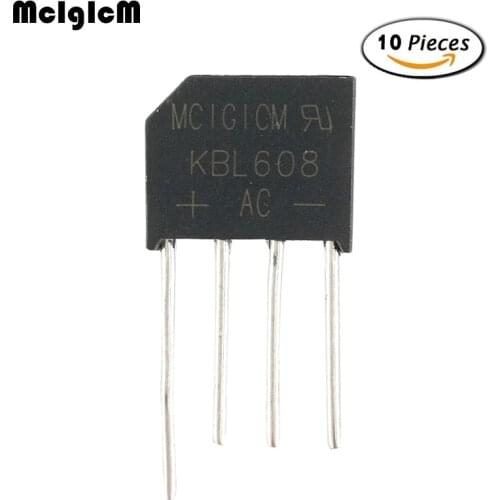MCIGICM 10PCS 6A 800V diode bridge rectifier kbl608