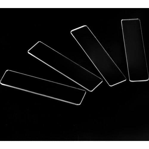 MISSGUOGUO 10pcs False Nail Tips Display Acrylic Stand Nail Polish Practice Holder Transparent Rectangle Fake Nail Training Tool