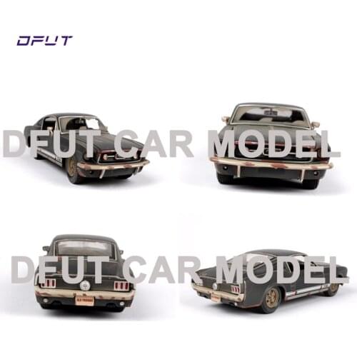 1/24 1967 Mustang GT black Diecast Model Car toy Car Toys For Boys Children Gifts Collections Displays