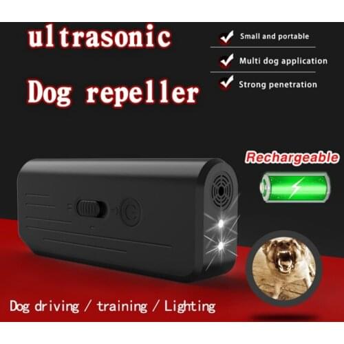 Outdoor Ultrasonic Dog Chaser Aggressive Attack Dogs Repeller Pets Trainers LED Flashlight Useful Pet Supplies Dog Training Tool