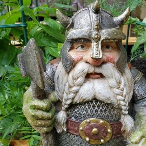 New Viking Victor Norse Dwarf Gnome Statue Resin Statue Room Crafts Decor Garden Crafts Ornaments Home Outdoor Yard Decoration