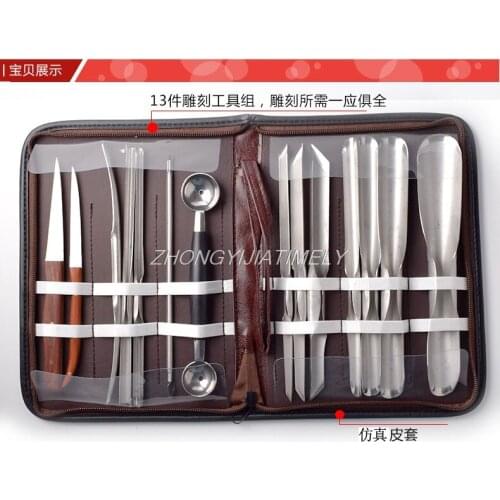 Food carving knife, chefs engraving set, fruit platter engraving knives, fruit and vegetable carving tools,14PCS per set