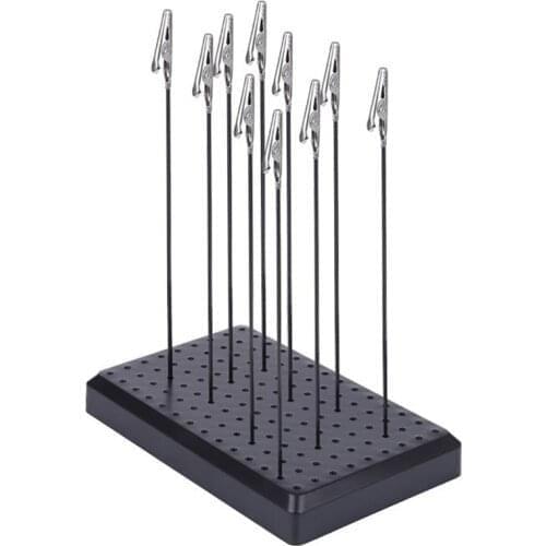 9x14 Holes Painting Stand Base with 10/20pcs Metal Alligator Clip Stick for gundam Model Building Tool Sets