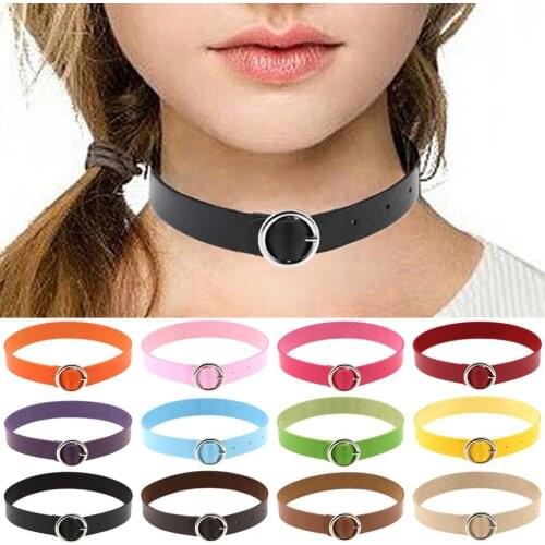 Sexy Collar Necklaces Jewelry Gift Trendy Vintage Charm Round Gothic Gothic Leather Harajuku Women Punk Choker Necklace