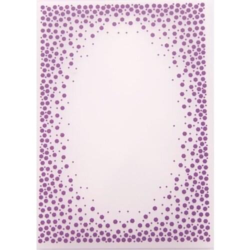 Plastic Embossing Folder Template DIY Scrapbook Photo Album Card Craft DIY Oval-S001