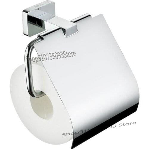 All Copper Toilet Paper Holder Bathroom Square Paper Roll Holder Toilet Wall Tissue Holder Toilet Paper Holder Household