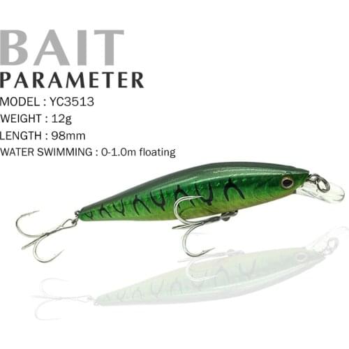 Fishing Lure 98mm/12g 0-1.0 m Floating Hard Bait Super Sinking Minnow Crankbait Lures Isca De Pesca Self-scented bait