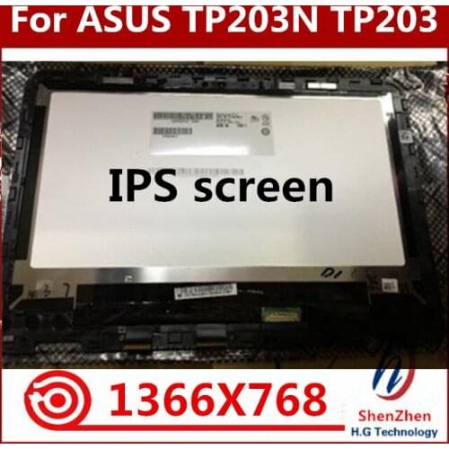 Free shipping 11.6 inch lcd touch screen lcd assembly with frame bezel For ASUS TP203N TP203 B116XAN04.3