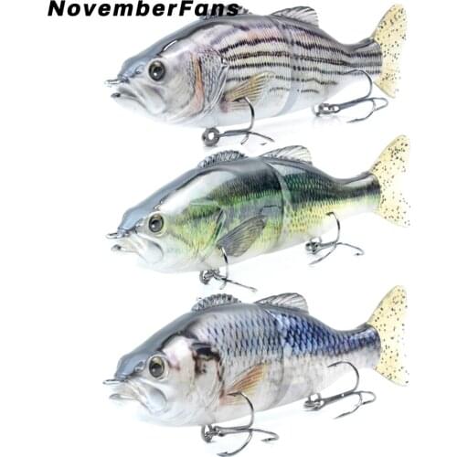 NovemberFans Jointed Swimbait 17cm 87g Sinking Wobblers Minnow Crankbait Hard Body Soft Tail Artificial Bass Fishing Lures