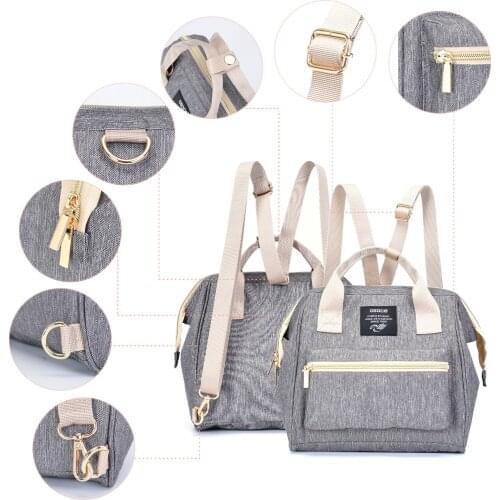 Diaper Tote Bag Backpack Multifunctional Mommy Shoudler Bag Travel Nursing Bag for Baby Milk Bottles Diapers Nappy Clothes