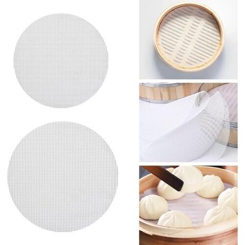 1Pc Silicone Steamer Mat Round Non-Stick Silicone Steamer Pad Dumplings Steamed Bread Cooking Accessories Tool Steamer Liners