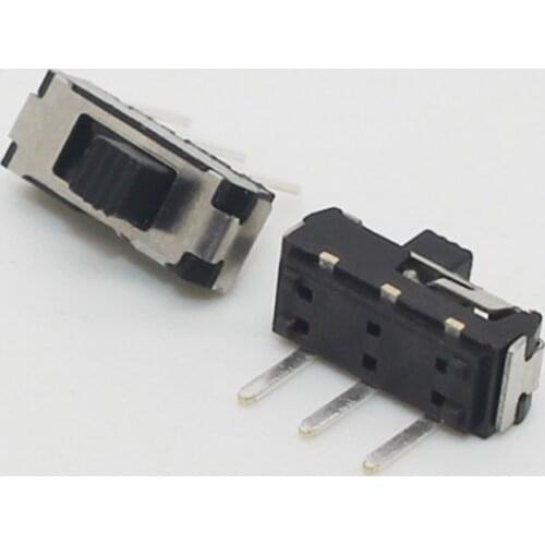 10pcs single row 3 foot 2 gear toggle switch environmental protection handle 2*2 plug-in slide switch micro switch vertical