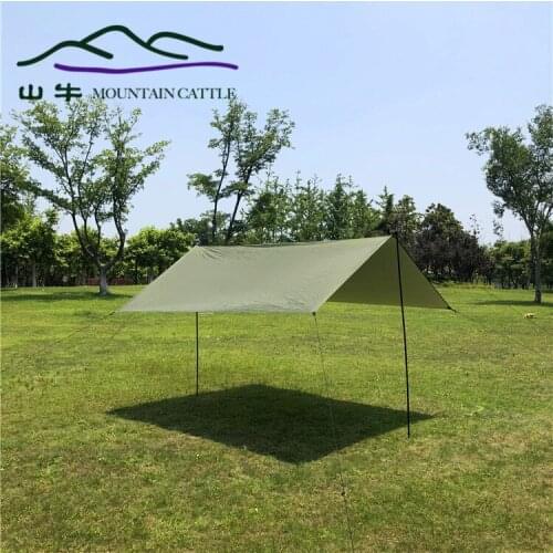 3*3m outdoor canopy tent sunshade beach cloth laminated rubber mat moisture-proof mat anti-rain and UV rays