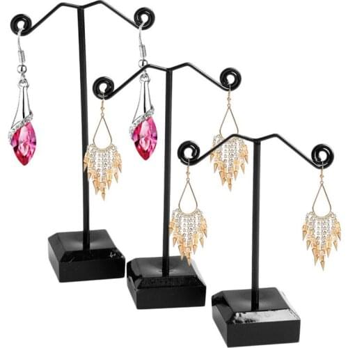 3Pcs Earring Necklace Jewelry Metal Tree Display Stand Hanger Holder Show Rack