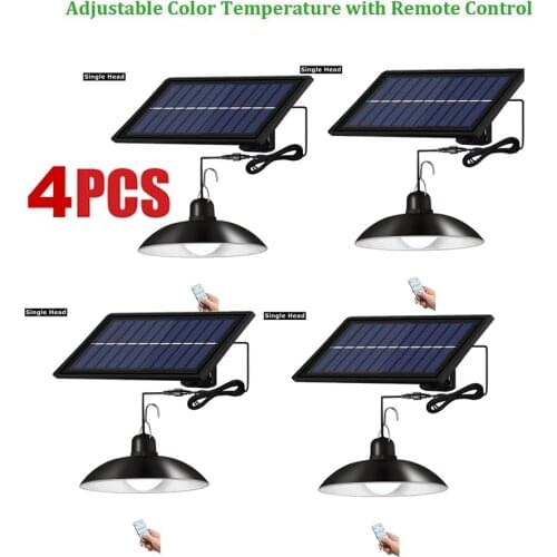 4pcs Retro Lampshade Solar Pendant Chandelier solar Fence lamp Garden Path light Outdoor Waterproof Night light Sensor for drive