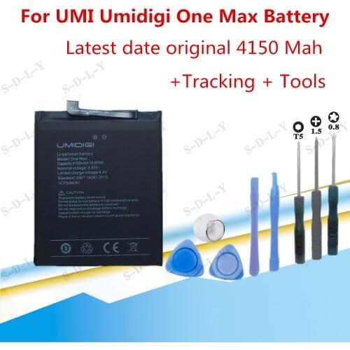 4150mAh Hight capacity For UMI Umidigi One Max Battery Cell Phone Replacement Batteries For UMI Umidigi One Max +Tracking +Tools