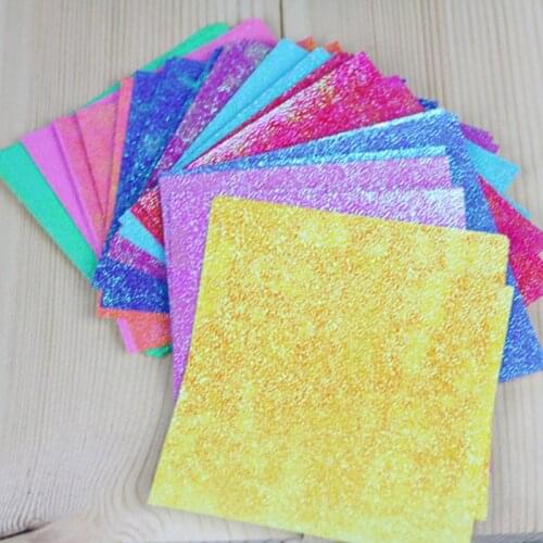 50Pcs Square Origami Paper Single Sided Solid Color Shining Papers DIY Kids Folded Paper Craft Scrapbooking Decoration 7/10/15cm