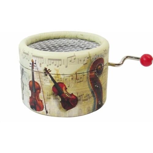 Violin Paper hand crank music box DIY box musica gifts sweet birthday gifts, wedding souvenir