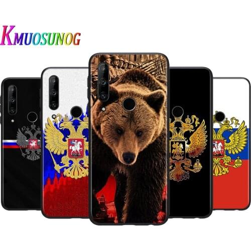 Silicone Cover Russia Flag national emblem for Huawei Honor 10i 9X 8X 20 10 9 Lite 8 8A 7A 7C Pro Lite Phone Case