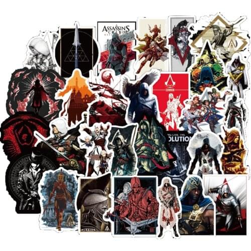 10/50pcs Video Game Stickers Assassin Laptop Graffiti Suitcase Skateboard Suitcase Helmet Phone Cartoon Stickers Decal Gift Toy