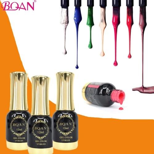 BQAN 12ML 24 Colors Nail Gel Polish Gel High Quality Soak Off UV LED Gel Nail Polish Nail Lamp UV Gel Varnish For Nails Art