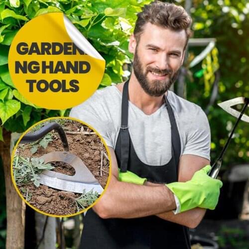 Steel Hardened Hollow Hoe Handheld Weeding Rake Planting Vegetable Farm Garden Tools Agriculture Tool Weeding Accessories