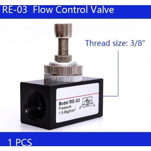 RE-03 Free shipping 3/8" Throttle Valve Pneumatic Speed Regulating Valve Flow Control Valve