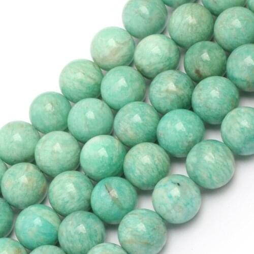 Round amazonite beads natural GEM stone beads DIY spacer beads for jewelry making strand 15" wholesale