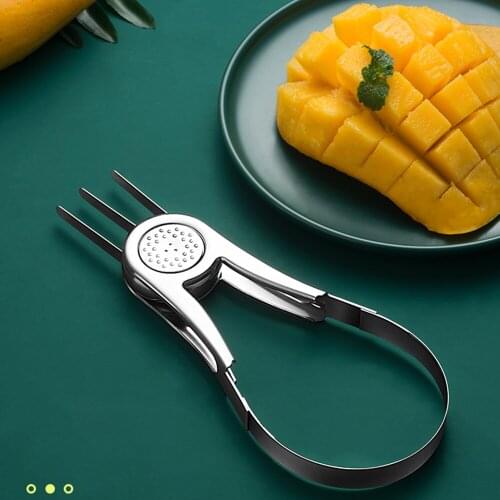 Kitchen Accessories Tools Kiwis Mango Cutter Machine Stainless Steel Fruit Flesh Separator Peeler