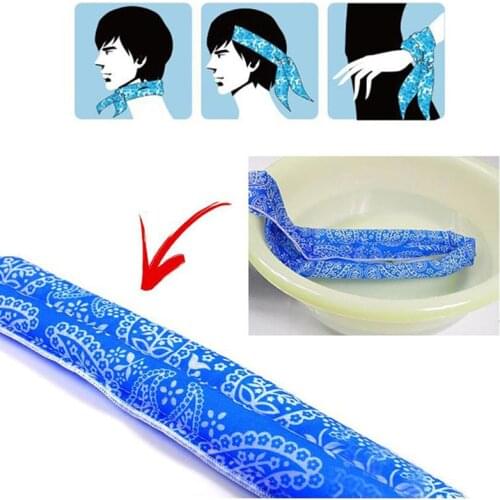 Summer Scarf Neck Cooler Bandana Summer Body Ice Cool Cooling Wrap Tie Refreshing Bandana Headband Multifunction Wrist Towels
