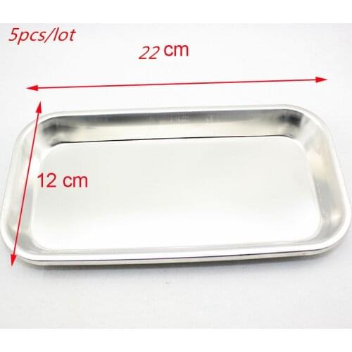 5PCS Hot Sale Dental Stainless Steel Medical Surgical Tray Dish Lab Instrument Tool Medical Devices Surgical Treatment supplies