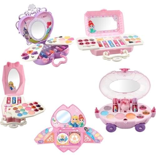 Girls Makeup Kit Toy Washable Makeup Palette Lip Glosses Blushes Nail Polish