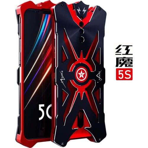 New Zimon Aluminum Armor Thor Case For Zte Nubia Red Magic 5S 5G Case Cover The Flash Iron Man Phone Shell Skin Bag Red Magic 5S