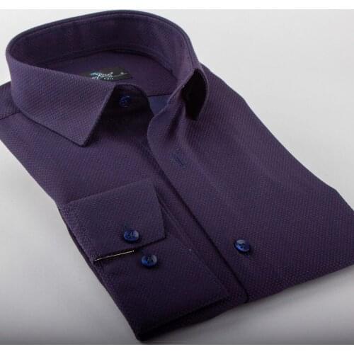 2020 New Arrival Solid Causal Formal Business Long Sleeve Button Down Cotton Polyster Black Shirt Dress Fashion Clothing