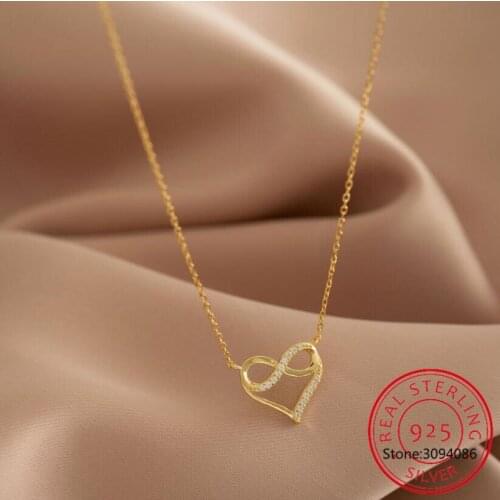 Infinity Love Heart Pendant Necklace 925 Sterling Silver Choker Statement Necklace Creative Chain Women Jewelry Oжерелье