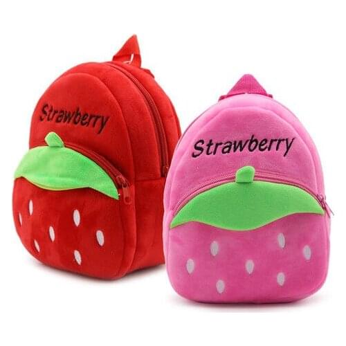 Plush Kids Backpack Kindergarten Boys and Girls School Bags Mini Backpack Fruit Backpack Plush Toy