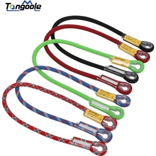 Professional Rock Climbing Rescue Lanyard Protective Eye-to-eye Sling Loop Rappelling Rope Mountaineering Accessories 80-200CM