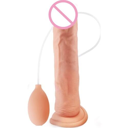 Realistic Penis Spray Water Dildo Soft Ejaculation Cock with Ball Adult Sex Toys for Women Masturbator Pussy Fake Penis Dildos