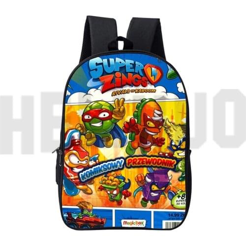 Super Zings Series 5/6/7 Backpacks Women 16 Inch 3D Canvas Double Zipper Anime Superzings School Bags for Girls Children Mochila