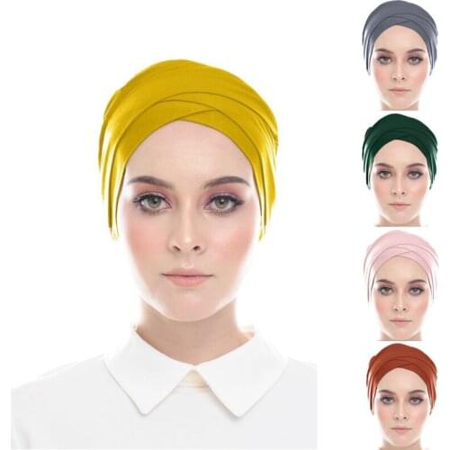 Women Cotton Inner Scarf Hijab Cap turban femme musulman Ready to wear hijab cap female headscarf bonnet muslim inner hijabs
