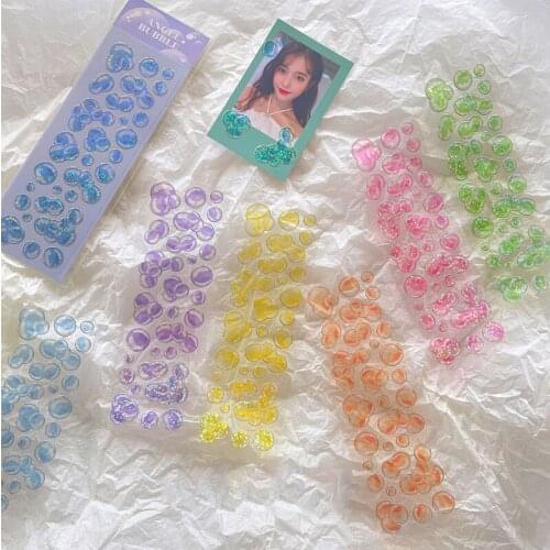 Style Colorful Cute Bubble Creative Fantasy Hand Account DIY Decor Photo Album Scrapbook Stationery Collage Material Stickers