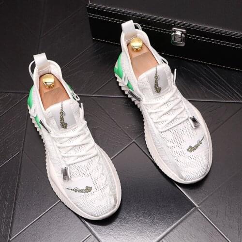 High Top Luxury Brand Men Casual Shoe Mesh Chaussure Homme Trainers Sneakers Hollow Dad Trendy Shoes